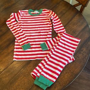 Hanna Andersson Christmas long Johns girls 14 excellent